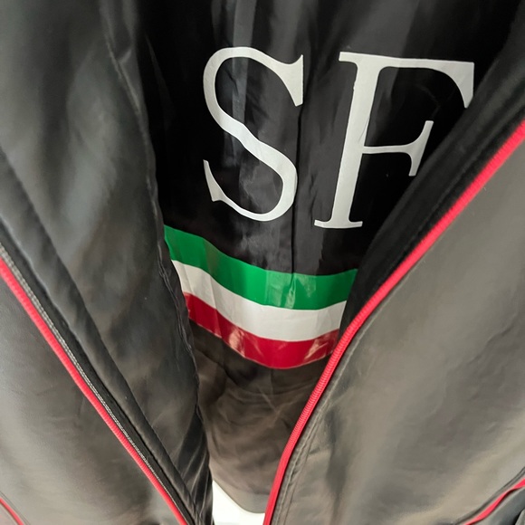 New with tags - Men’s Superlative Faux Leather Bomber Jacket - Picture 5 of 9